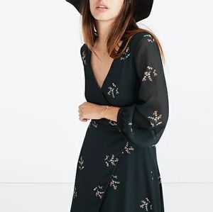 Madewell floral faux wrap nightflower maxi dress